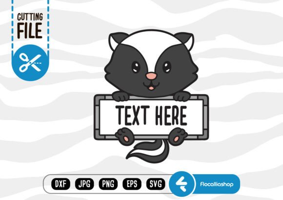 Animal Board Outline SVG, Skunk SVG