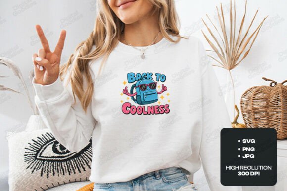 Back to School Cool Backpack Design: Graphics for T-Shirt Designs