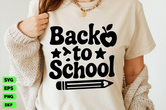 Back to School SVG & Retro Teacher PNG Graphics