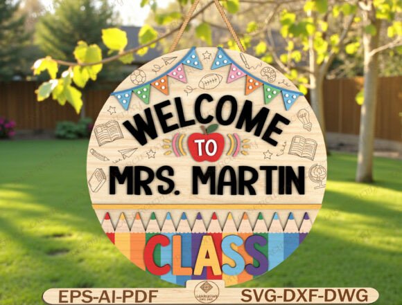 Classroom Door Hanger Laser Cut File