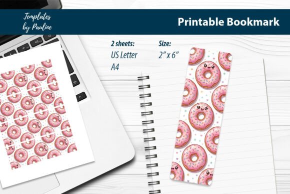 Cute Kawai Food Bookmark Printable: Graphics & Print Templates