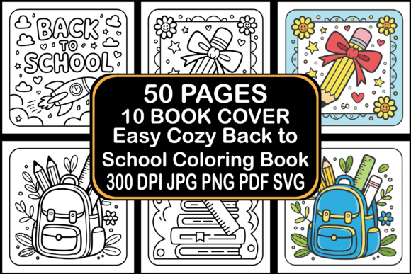 Easy Cozy Back to School Coloring Book