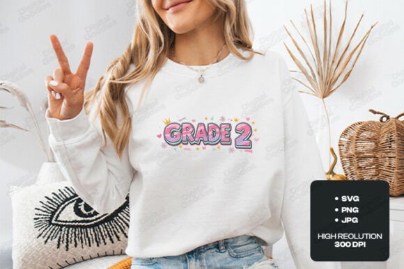 Grade 2 Crown Back to School SVG