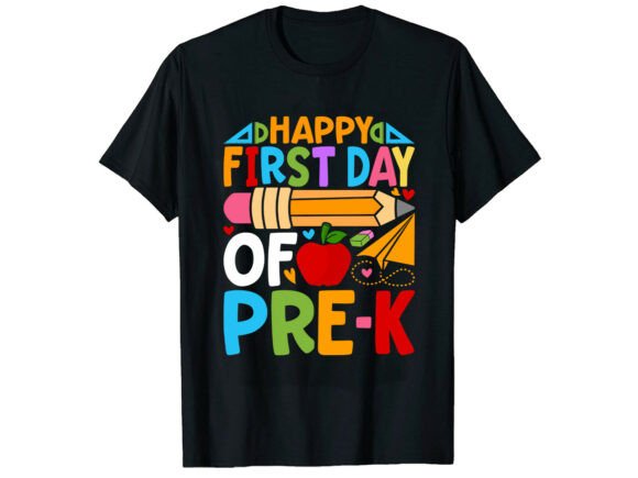 Happy Pre-K Back to School Graphics & T-Shirt Designs