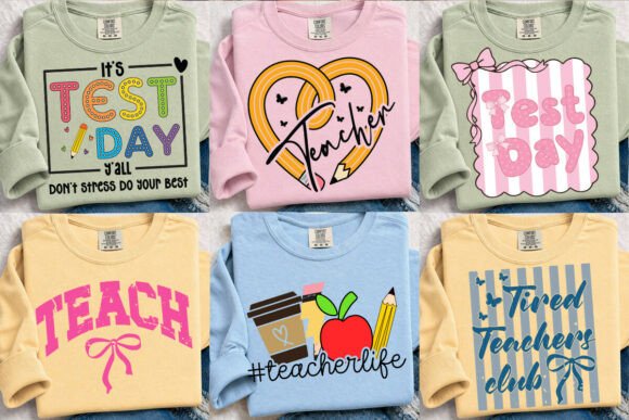 Preppy Teacher SVG Bundle: Graphics & T-Shirt Designs