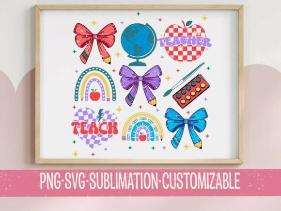 Teacher SVG PNG Bundle: Graphics for T-Shirt Designs