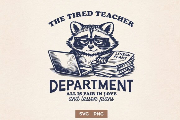 The Tired Teacher Department Funny SVG